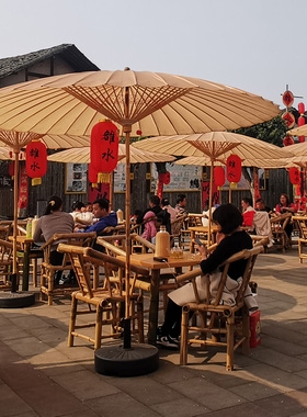 油纸伞户外庭院新中式防雨防晒复古传统非遗手工围炉煮茶古风大伞