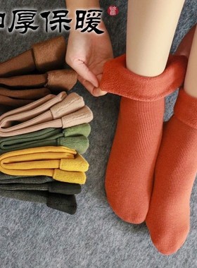Socks with plush insulation, plush and thick socks加厚袜子