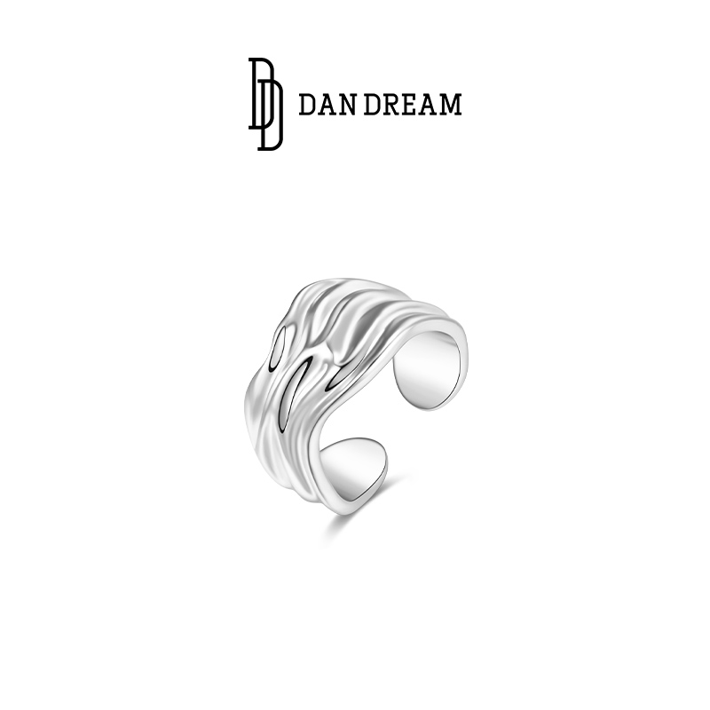 DanDream开口戒指女不规则纹理