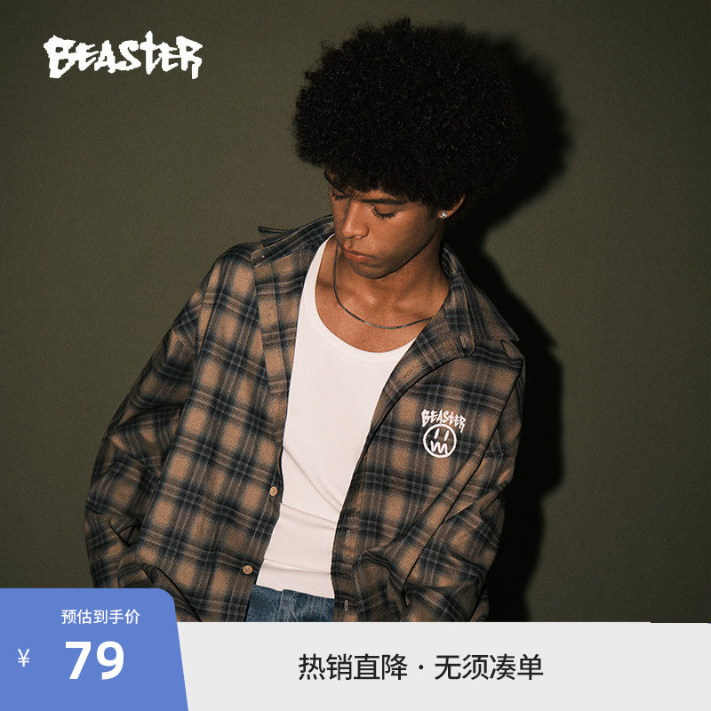 Beaster复古美式休闲衬衫图片