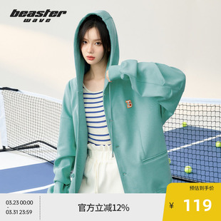 BEASTER奥莱宽松卫衣外套情侣夹克运动美式 上衣 休闲秋季