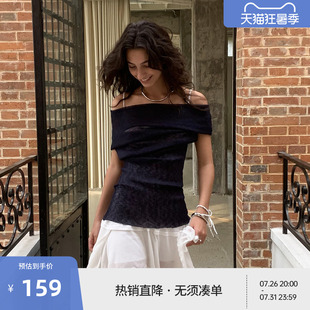 BEASTER不规则叠穿短袖上衣女25夏薄款设计感蕾丝花边两穿连衣裙