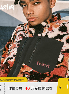 BEASTER奥莱火山喷射提花仿羊羔绒外套男女潮保暖加厚棉衣夹克