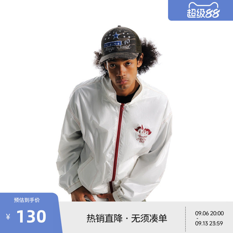 【铁臂阿童木联名】BEASTER油墨印花图案夹克男美式防水新款外套图片