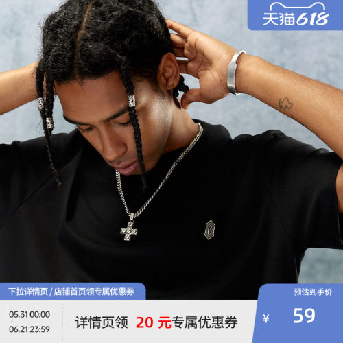 【beaster fe】凉感简洁金属logo短袖T恤夏新款重磅230g上衣