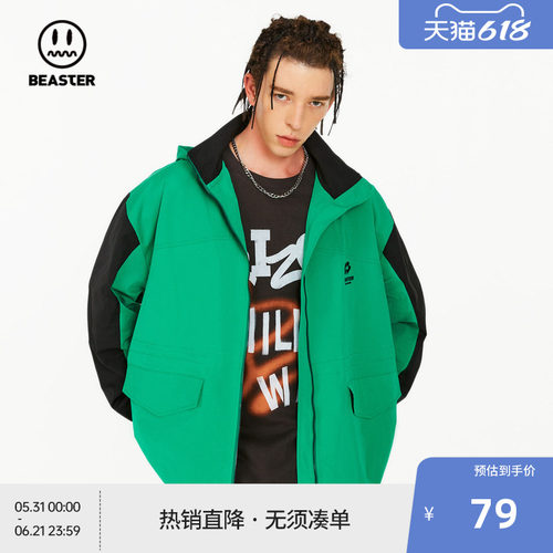 beaster小恶魔连帽夹克外套