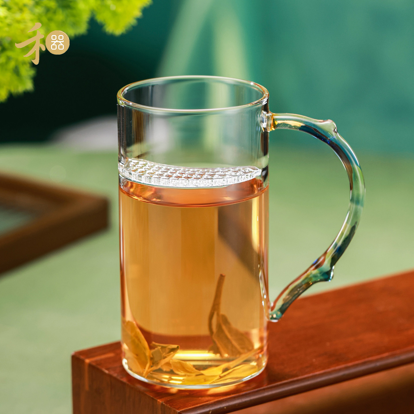 禾器龙熠高硼硅月牙过滤茶杯图片