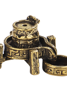 塞谷创意纯铜摆件石磨居家香熏炉