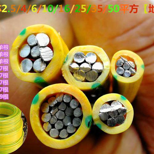 国标BLV电缆2.5/4/6/10/16/25平方家用单芯电线铝芯黄绿地线