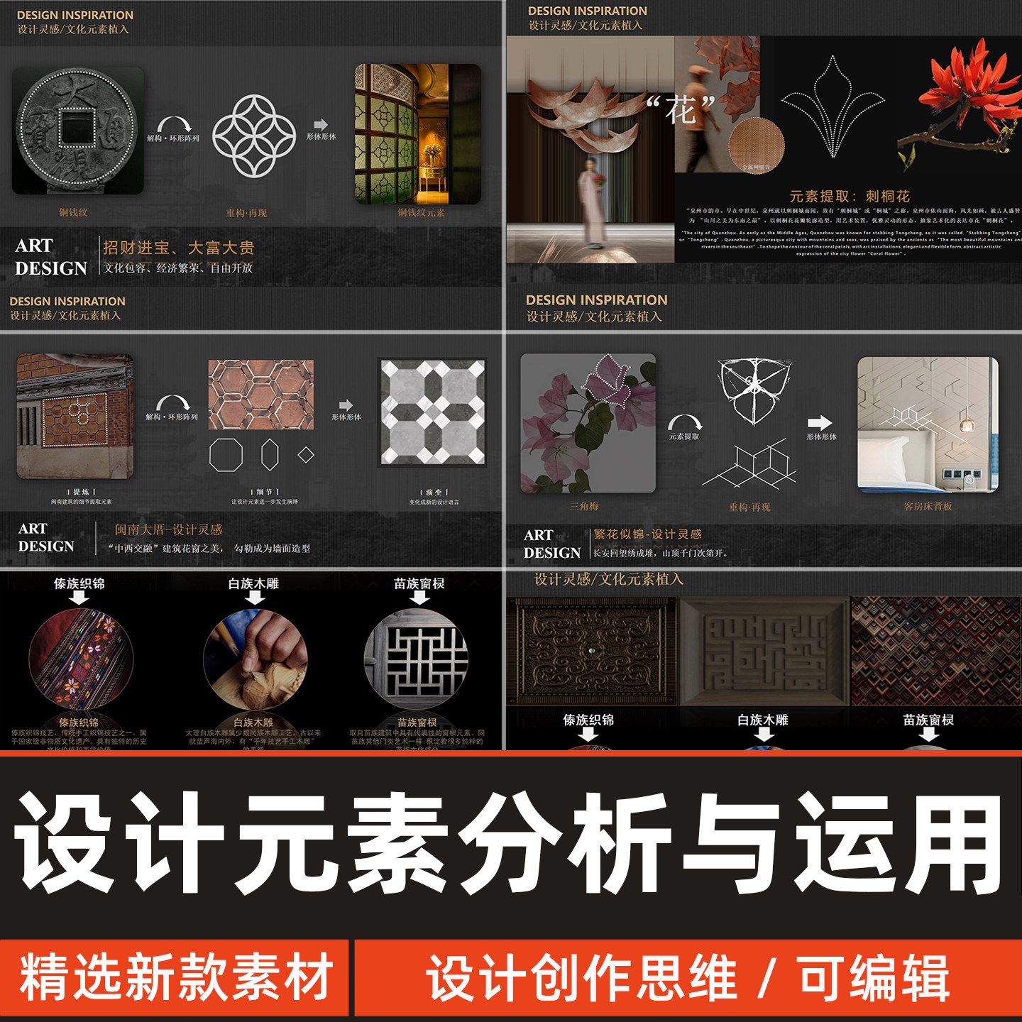 室内设计灵感元素演变设计语言符号分析提取与运用可编辑ppt文本