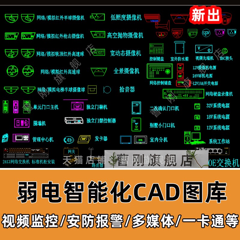 弱电智能化cad图块 I36