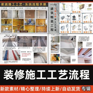 全案装 家装 饰公司验收施工规范管理手册 修施工工艺流程PPT模版 装