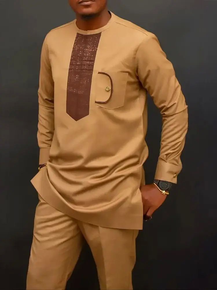 Dashiki en hing 2 ieces Long Sleee Outfit Afran hes For en S