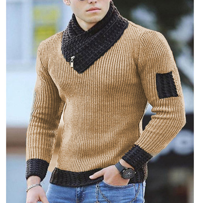 2025 Men's Slim-fit Knitwear Pullover llar Men's at Stitchin