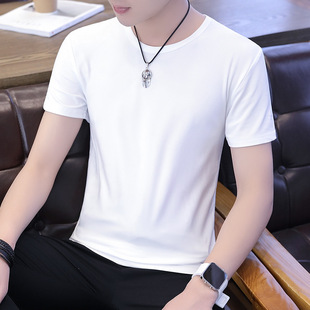 Solid Fashi Short White Pure lor shirt sleeved Men