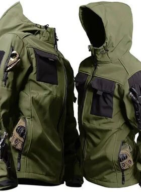 actal Shark Skin Jaets en ilitary Soft  Waterproof Windproof
