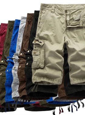 Cotton Cargo Shorts en 2023 Summer en Army ilitary actal omm