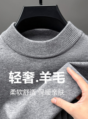 Men's Knitwear Solid lor Half-turtleneck Men's Woolen Sweate