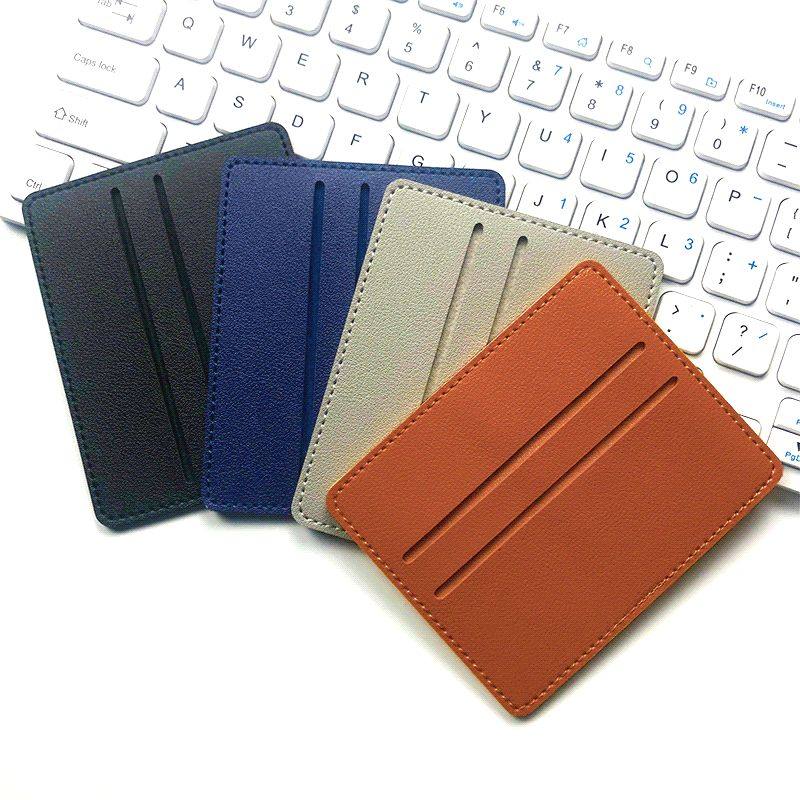 Leather Multi-card Slot Student Bus Card Holder Credit Card