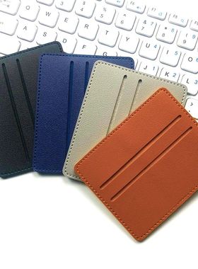 Leather Multi-card Slot Student Bus Card Holder Credit Card