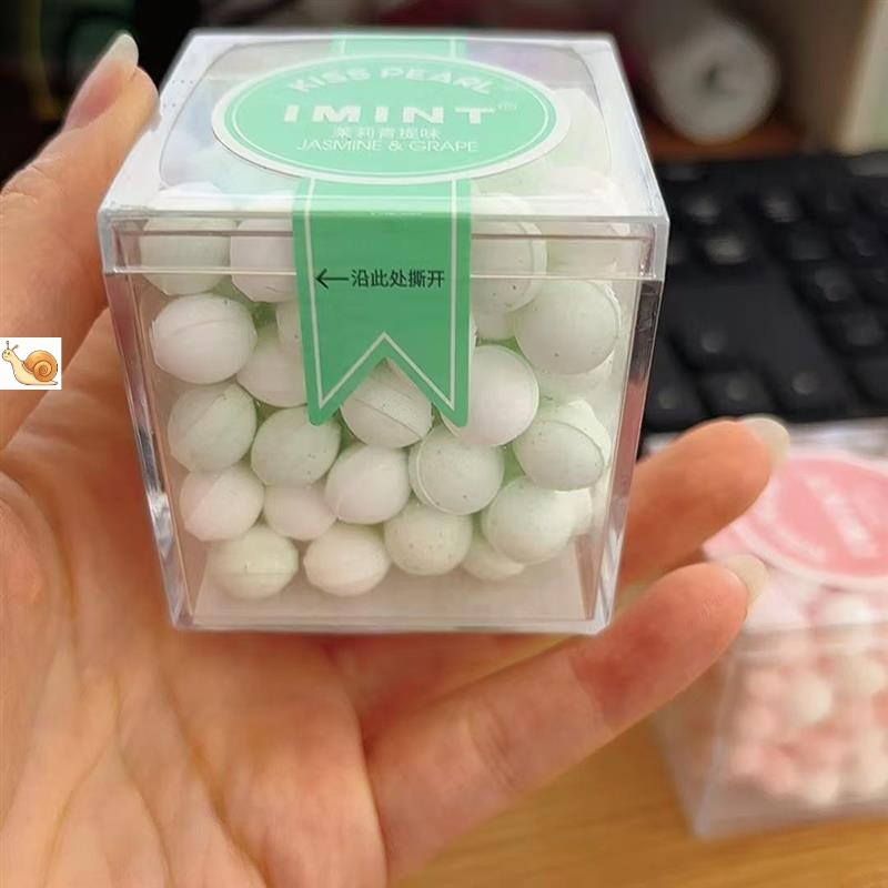 IMINT网红接吻糖90g瓶情侣约会清新口气香体糖无糖茉莉玫瑰零