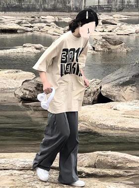 女童夏季套装新款中大童2025网红炸街女孩洋气时髦短袖潮流酷系风