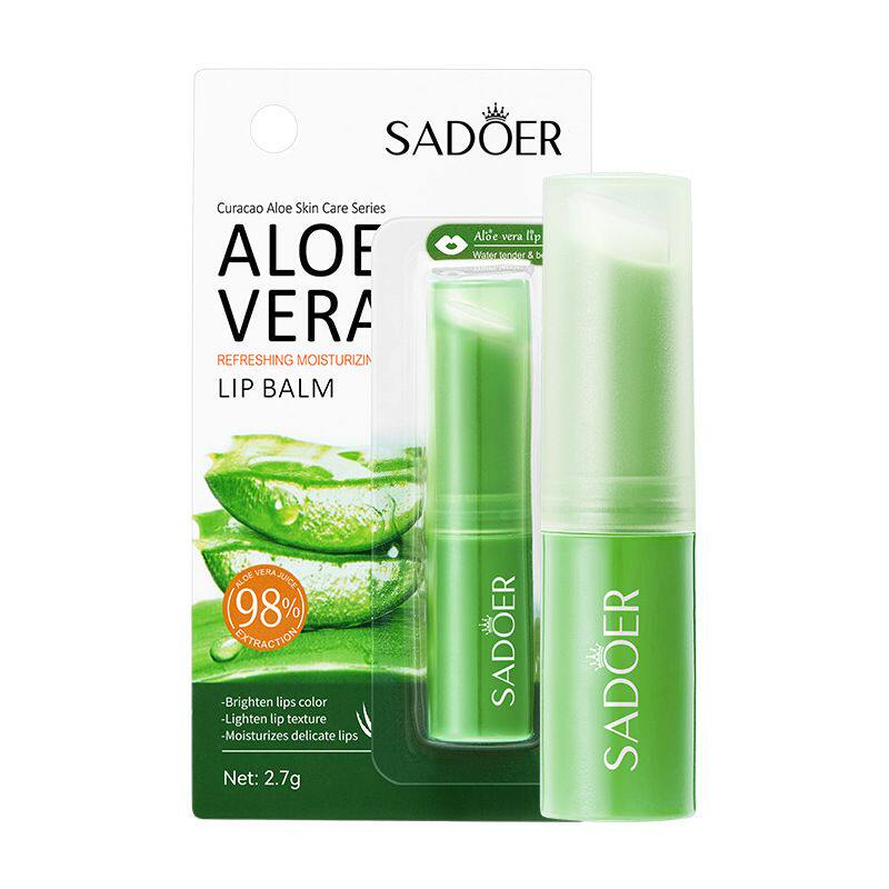 SADOER芦荟萃取保湿润唇膏2.7g夜间使用护唇膏长效秋冬敏感性肤质