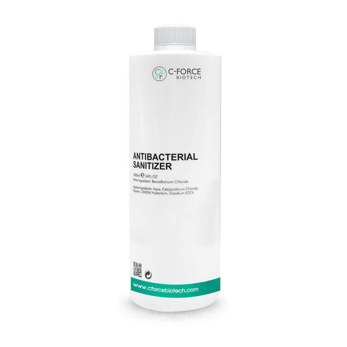 进口C-ForceBiotech无酒精消毒搓手液1000ml不含酒精不色无味