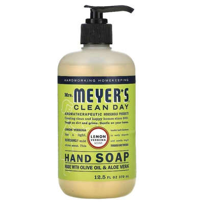 进口版Mrs. MEYER'S洗手液柠檬马鞭草味370毫升温和配方洁净双手