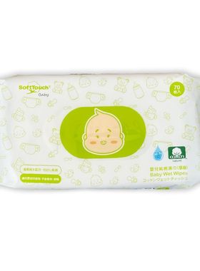 SoftTouch - 婴儿纯棉湿巾70片厚身新旧包装随机