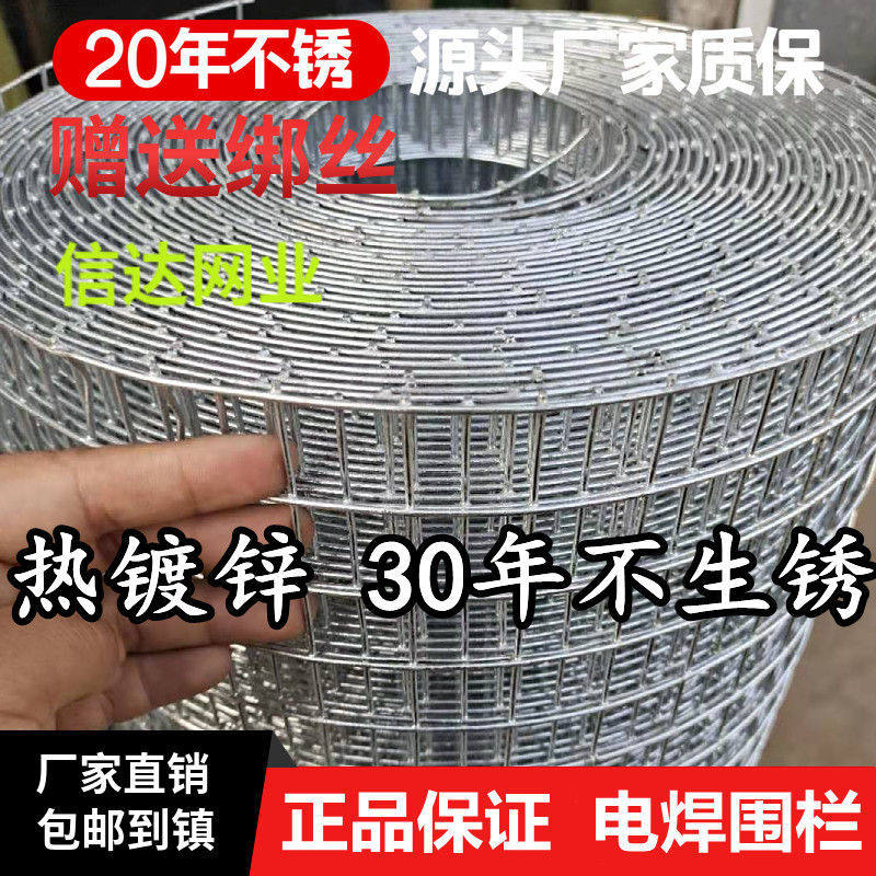 热镀锌钢丝网防锈铁丝网围栏铁篱笆养殖网防鼠防蛇玉米网隔离栅栏
