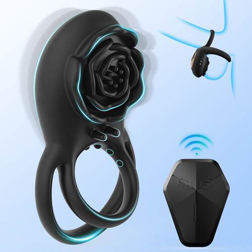 CRose Vibrating Delay Ring, -Frequency Wireless Remote Contr