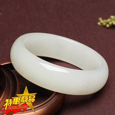 新疆镯子和田玉白玉手镯昆仑玉