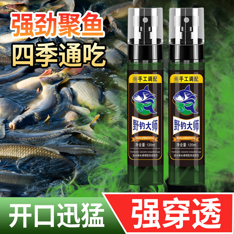 野钓大师诱鱼剂钓浓缩鱼