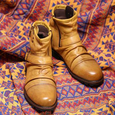 Men Shoes Autumn Winter Military Boots Plus Size大码工装男靴