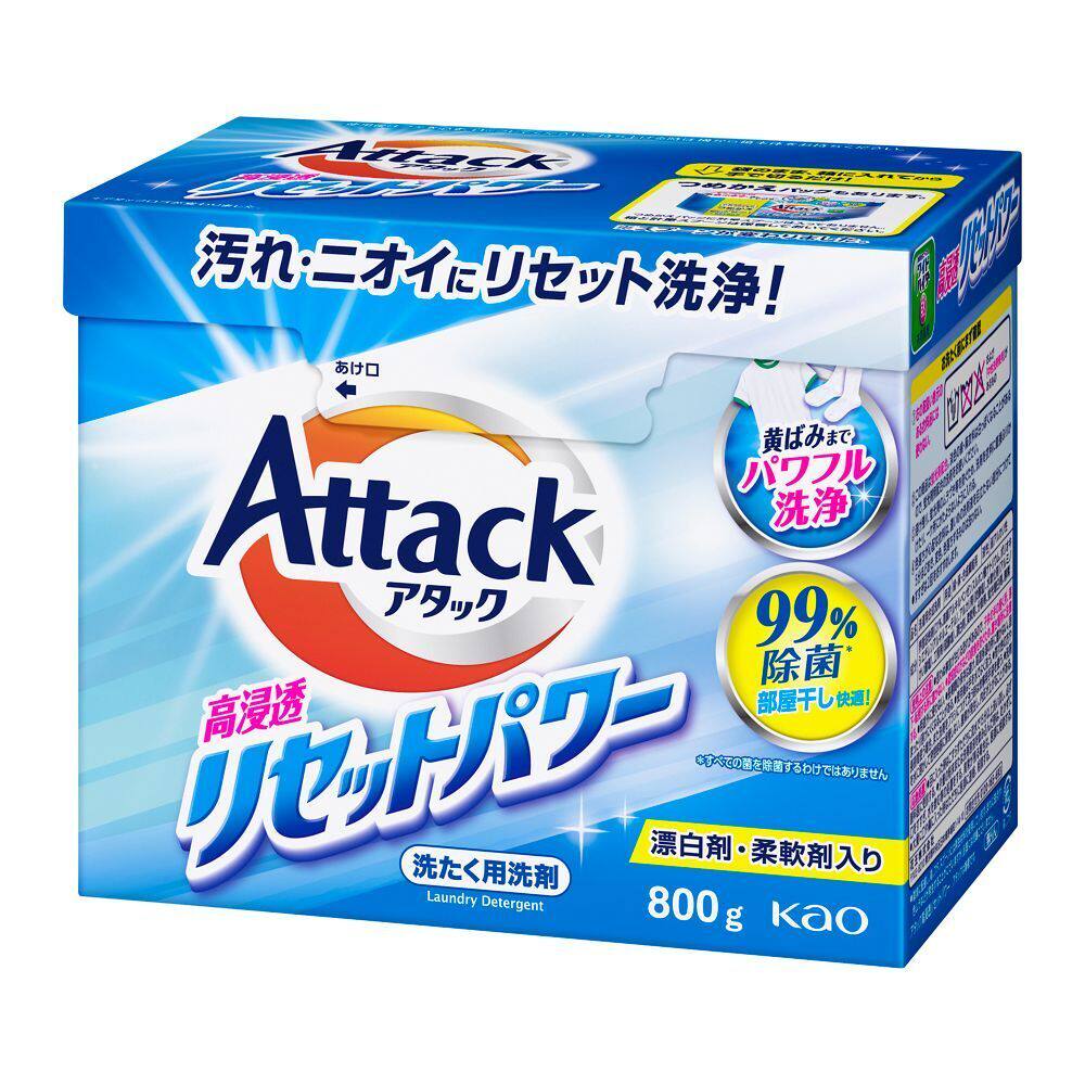 进口版花王Attack Neo强力消臭除菌洗衣粉800g蓝色除菌及消臭成分 - 实物图