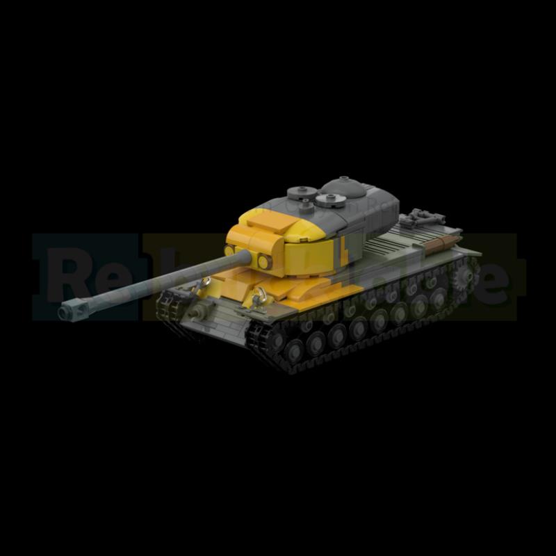 MOC积木军事 二战美军 t29重型坦克模型 小颗粒拼装积木玩具儿童