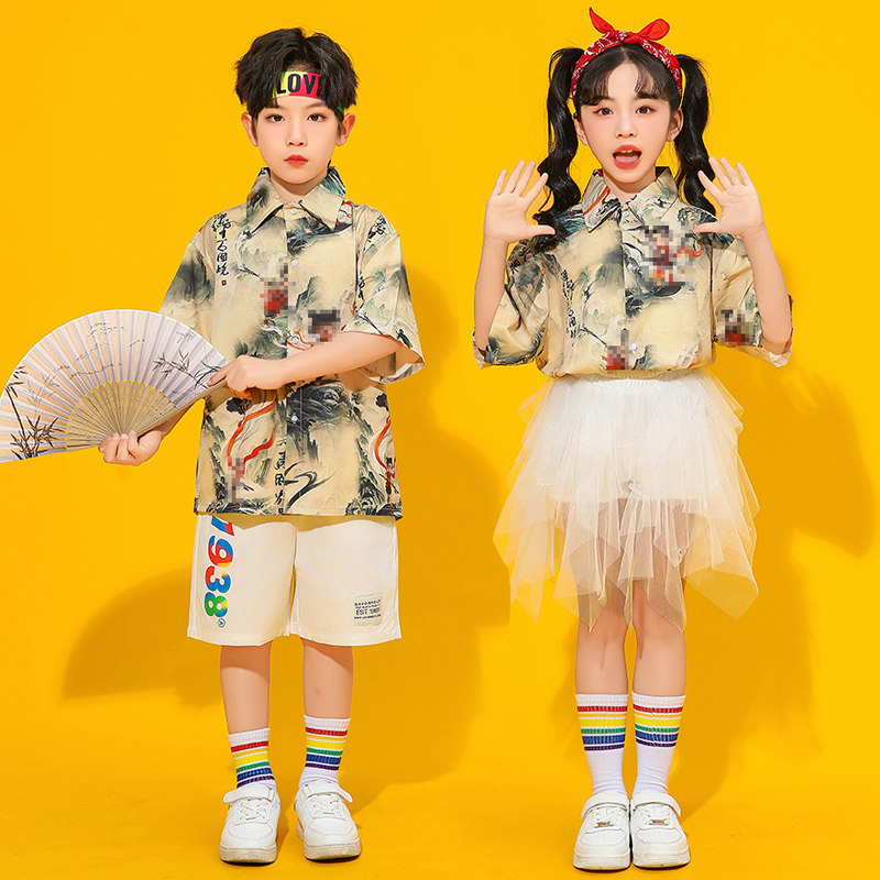 儿童演出服中国风国潮哪吒班服