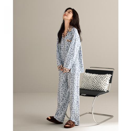 英国RMXJ2026年新款睡衣女士春秋季纯棉开衫长袖宽松家居服套装