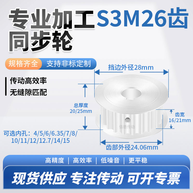 BD佰德传动同步带轮规格齐全