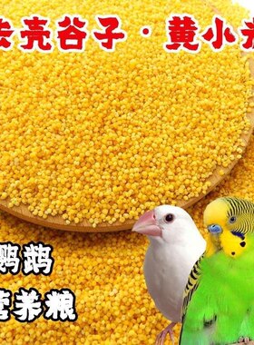 新货黄小米鸟食小黄谷子文鸟珍珠虎皮牡丹玄凤鹦鹉鸟粮营养粮饲料