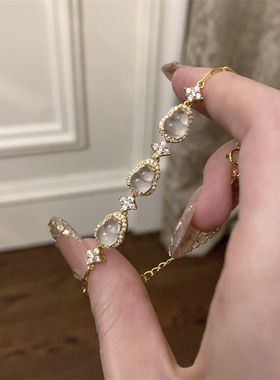 中古点钻冰透葫芦手链女vingate时尚气质感手串小众个性设计手饰