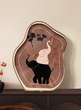 中古风电视柜卓面摆件创意装饰画法式客厅卧室挂画复古玄关柜摆画