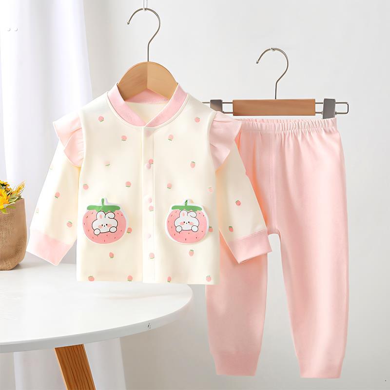 婴儿秋装女宝两件式套装宝宝秋季婴幼儿衣服春秋两件套纯棉长袖早