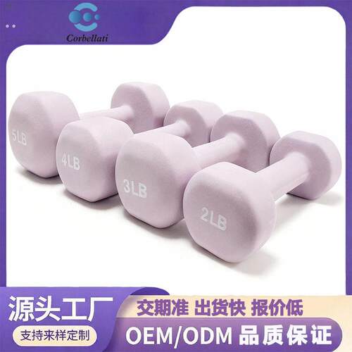 青少年锻炼哑铃家用力量训练浸塑壶铃练臂肌女士瘦肚子杠铃壶铃学