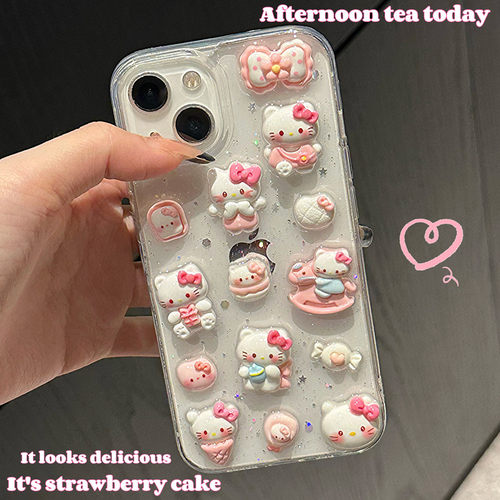 ins可爱少女Kitty猫三星滴胶软壳
