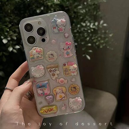 可爱少女新款KT猫适用oppoReno12 11 10手机壳reno9/8se/7pro立体软壳reno5k/4/3PRO小众ACE2透明R17保护套韩