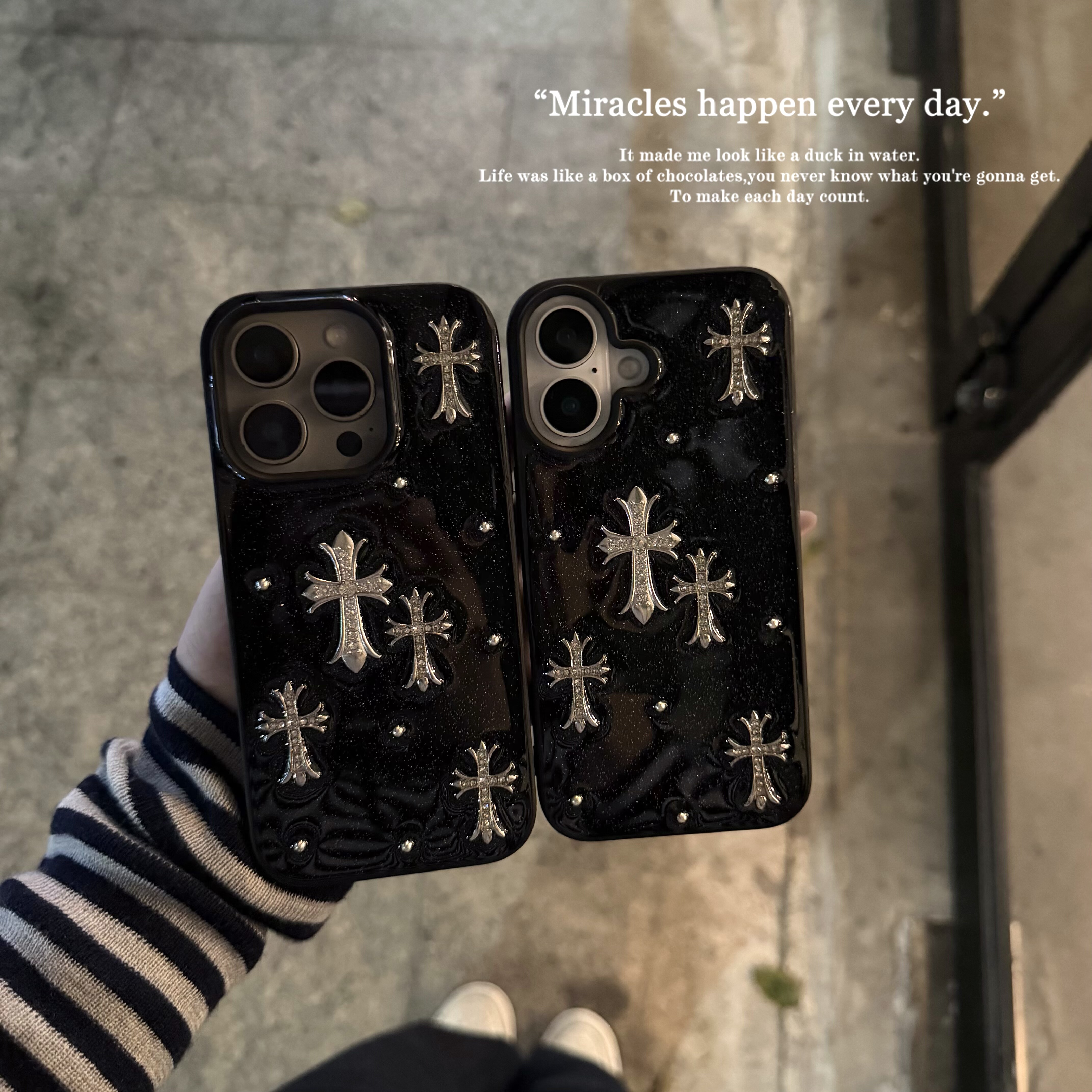 水钻立体十字架适用苹果17pro手机壳iPhone16 15promax滴胶软壳苹果14 13新款12pro保护套16e/17e防摔xs少女