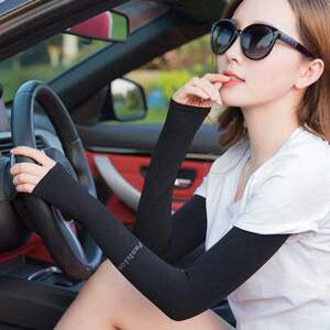 冰袖夏季冰丝防晒袖套女手套冰丝套袖防紫外线手臂套护臂手部防护