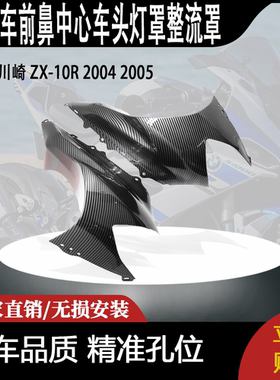 适用于川崎 ZX-10R 2004 2005 上前鼻中心车头灯罩整流罩